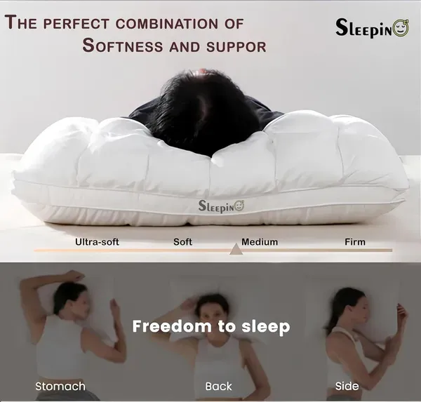 Pack_Of_8_Beige_Premium_Box_Baffle_Pinch_Pleat_Adjustable_Height_Pillow