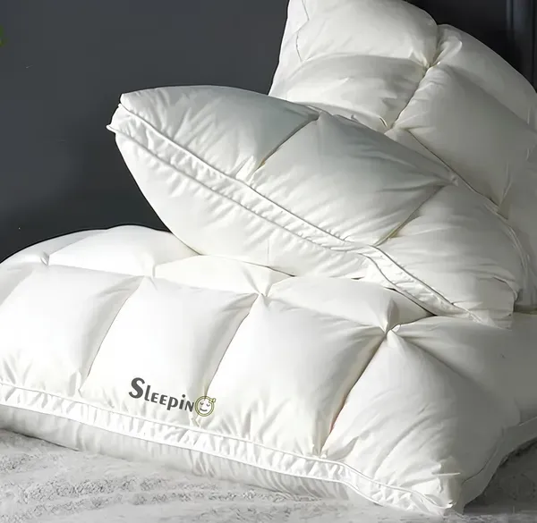 Pack_Of_2_Dark_Grey_Premium_Box_Baffle_Pinch_Pleat_Adjustable_Height_Pillow