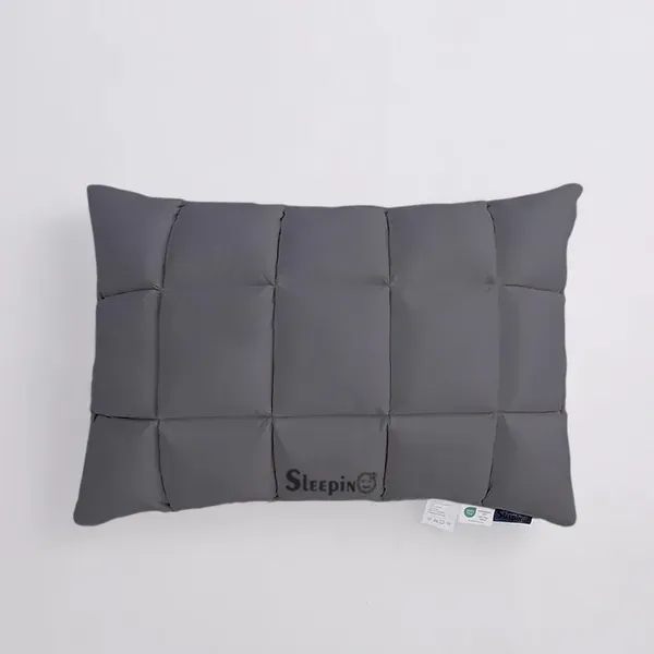 Pack_Of_2_Dark_Grey_Premium_Box_Baffle_Pinch_Pleat_Adjustable_Height_Pillow