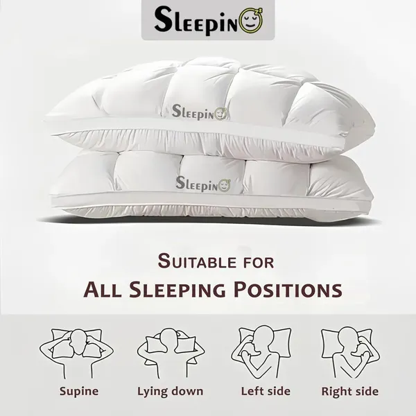 Pack_Of_1_Beige_Premium_Box_Baffle_Pinch_Pleat_Adjustable_Height_Pillow_Cover