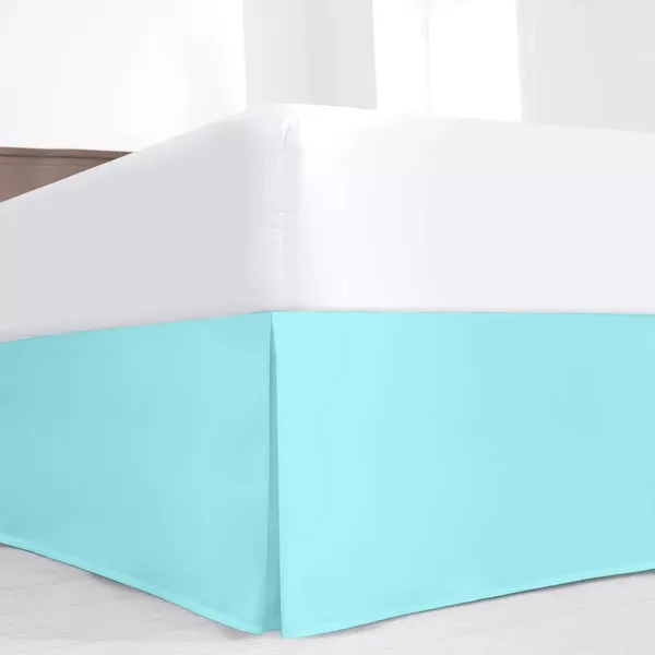Sky_Blue_Easy_Fit_Box_Pleated_Bed_Skirt