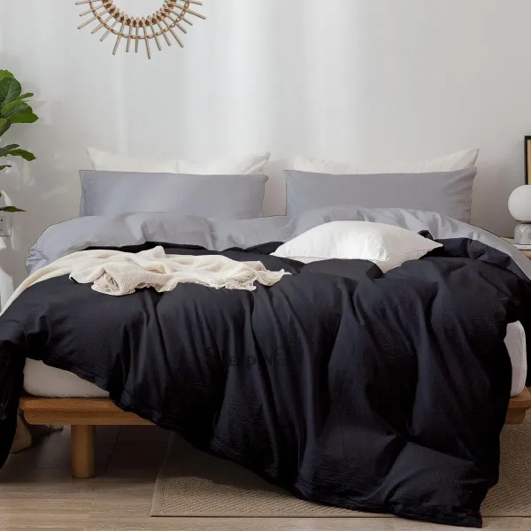 Black_Soft_Brushed_Microfiber_Reversible_Rajai_Cover_Set_With_Zipp_Cover
