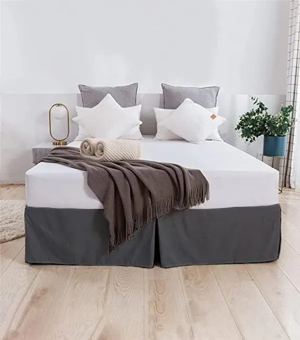 Dark_Grey_Easy_Fit_Box_Pleated_Bed_Skirt