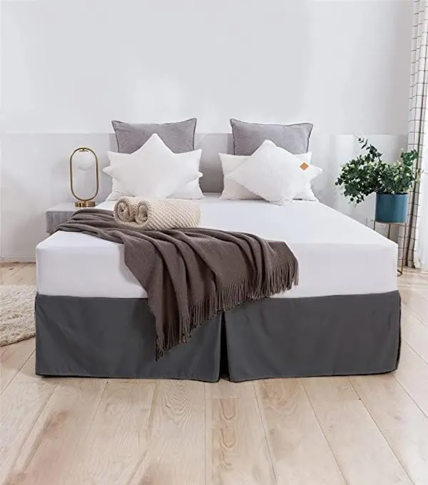 Dark_Grey_Easy_Fit_Box_Pleated_Bed_Skirt