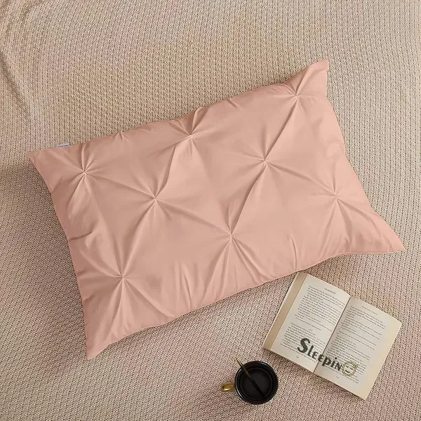 Pack_Of_8_Peach_400_Tc_Egyptian_Cotton_Rich_Pintuck_Pinch_Pleated_Pillow_Cover