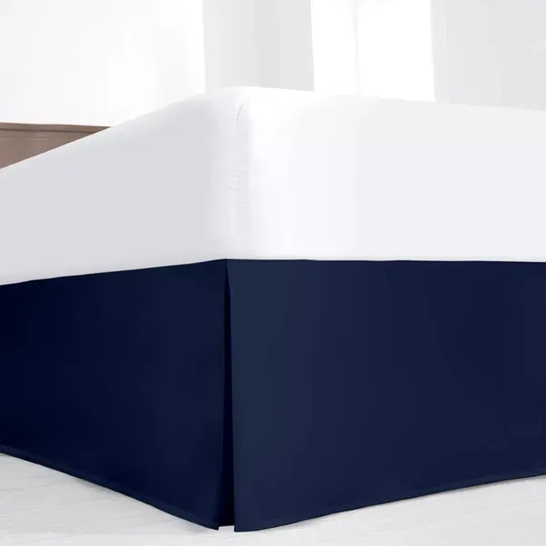 Navy_Blue_Easy_Fit_Box_Pleated_Bed_Skirt