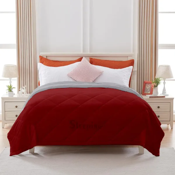Burgundy_Microfiber_Breathable_Lightweight_Quilt_200_Gsm_Comfort_Cover