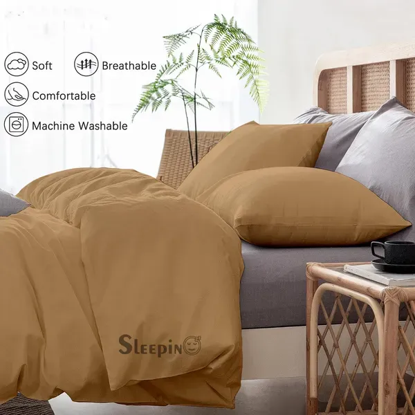 Beige_Soft_Brushed_Microfiber_Rajai_Cover_Set_With_Zipper_Pillow_Cover_60_Cover
