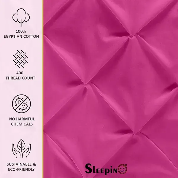 Pack_Of_6_Hot_Pink_400_Tc_Egyptian_Cotton_Rich_Pintuck_Pinch_Pleated_Pillow_Cover