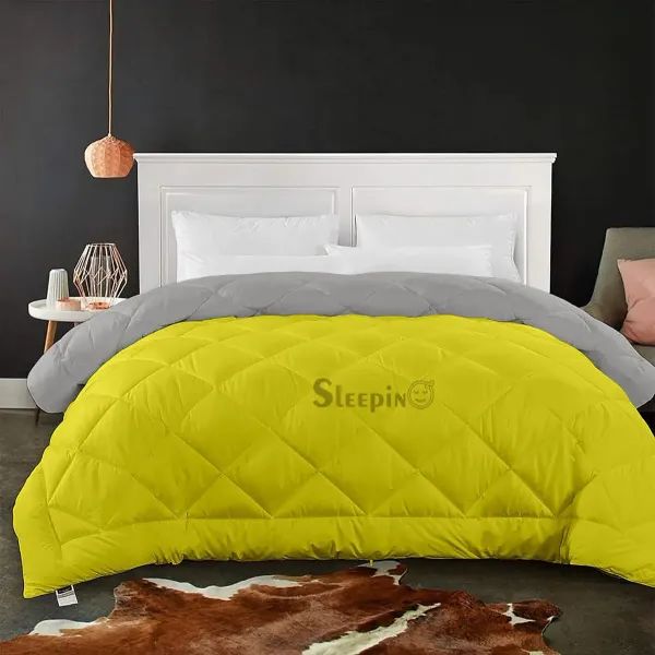 Vanilla_Yellow_Soft_Fluffy_Breathable_500_Gsm_Reversible_Comfort_Cover