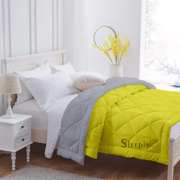 Vanilla_Yellow_Soft_Fluffy_Breathable_500_Gsm_Reversible_Comfort_Cover