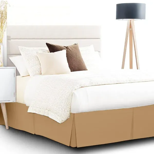 Beige_Easy_Fit_Box_Pleated_Bed_Skirt