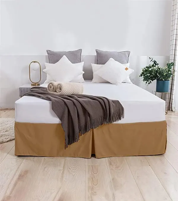 Beige_Easy_Fit_Box_Pleated_Bed_Skirt