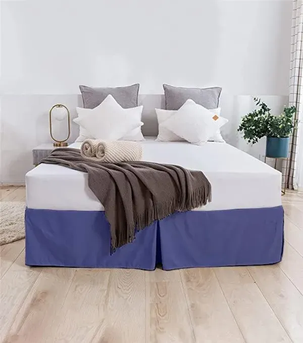 Blue_Easy_Fit_Box_Pleated_Bed_Skirt