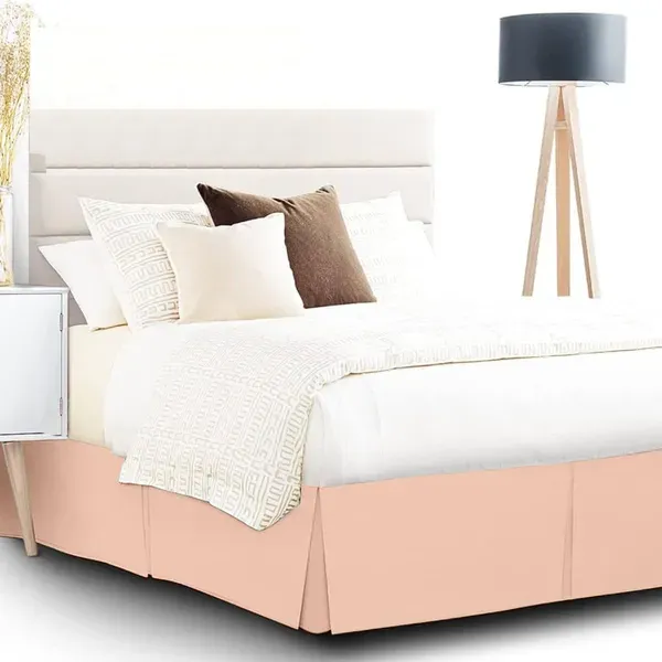 Peach_Easy_Fit_Box_Pleated_Bed_Skirt