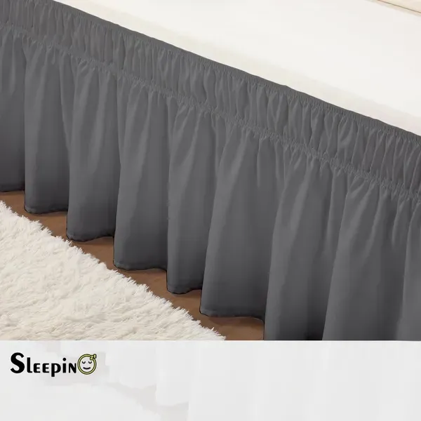 Dark_Grey_Wrinkle_Free_Brushed_Microfiber_Wrap_Around_Easy_Elastic_Fit_Bed_Cover