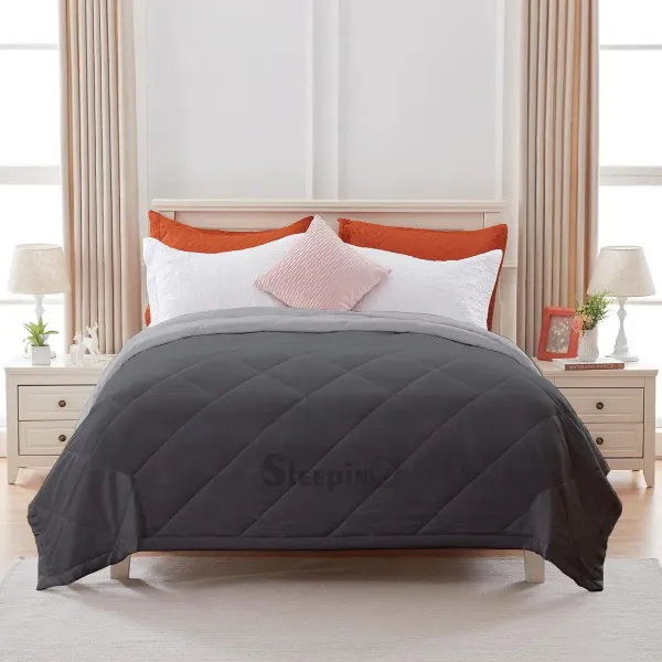 Dark_Grey_Microfiber_Breathable_Lightweight_Quilt_200_Gsm_Comfort_Cover