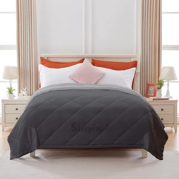 Dark_Grey_Microfiber_Breathable_Lightweight_Quilt_200_Gsm_Comfort_Cover