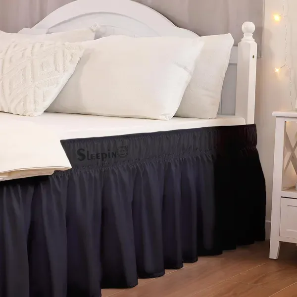 Black_Wrinkle_Free_Brushed_Microfiber_Wrap_Around_Easy_Elastic_Fit_Bed_Skirt_Cover