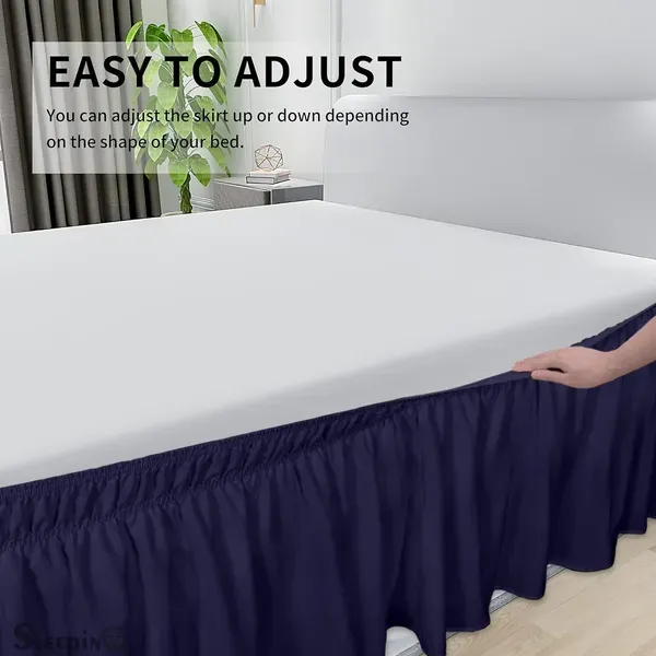 Navy_Blue_Wrinkle_Free_Brushed_Microfiber_Wrap_Around_Easy_Elastic_Fit_Bed_Cover