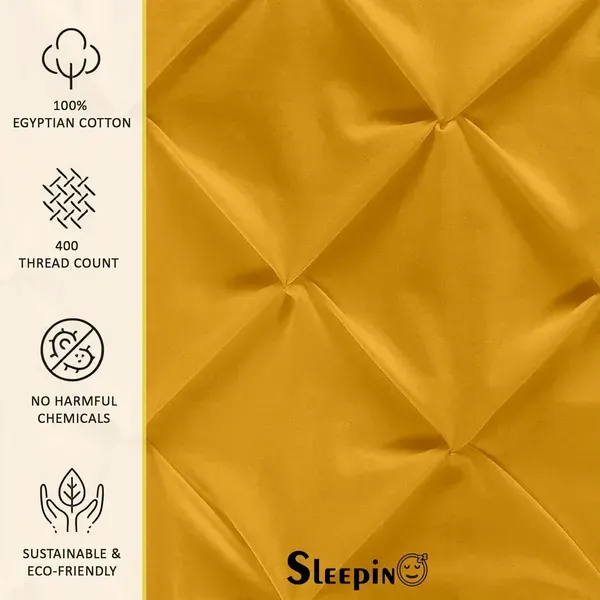 Pack_Of_6_Gold_400_Tc_Egyptian_Cotton_Rich_Pintuck_Pinch_Pleated_Pillow_Cover