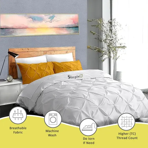 Pack_Of_6_Gold_400_Tc_Egyptian_Cotton_Rich_Pintuck_Pinch_Pleated_Pillow_Cover