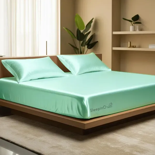 Sleepino_Luxurious_Satin_Elastic_Fitted_Bedsheet_For_With_Pillow_Covers