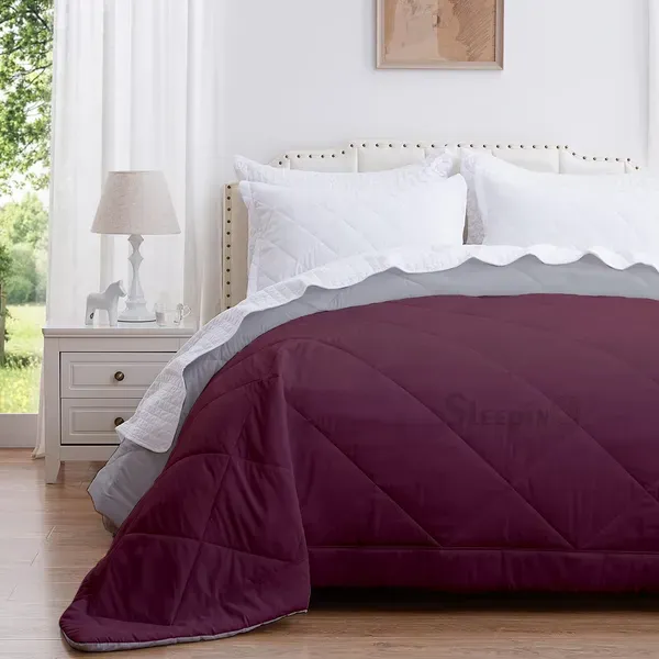 Wine_Breathable_Microfiber_Machine_Washable_150_Gsm_Ac_Reversible
