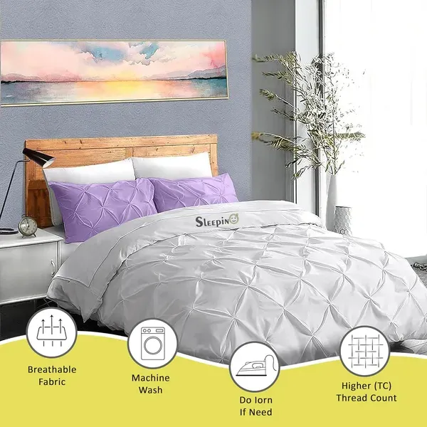 Pack_Of_6_Lavender_400_Tc_Egyptian_Cotton_Rich_Pintuck_Pinch_Pleated_Pillow_Cover