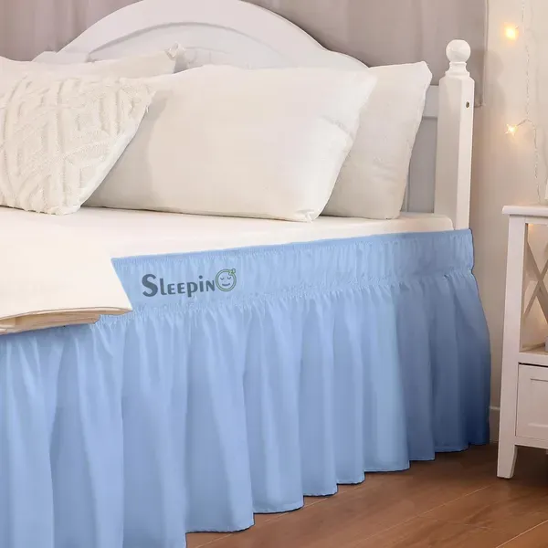 Sky_Blue_Wrinkle_Free_Brushed_Microfiber_Wrap_Around_Easy_Elastic_Fit_Bed_S_Cover