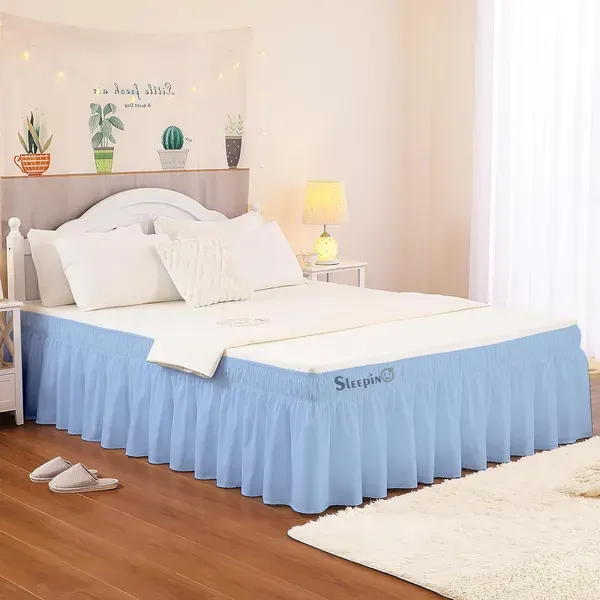 Sky_Blue_Wrinkle_Free_Brushed_Microfiber_Wrap_Around_Easy_Elastic_Fit_Bed_S_Cover