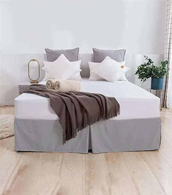 Grey_Easy_Fit_Box_Pleated_Bed_Skirt