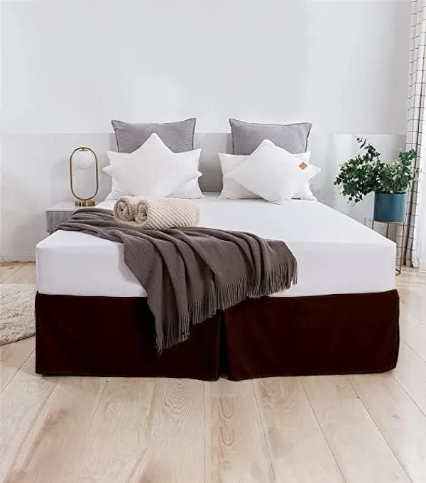 Brown_Easy_Fit_Box_Pleated_Bed_Skirt