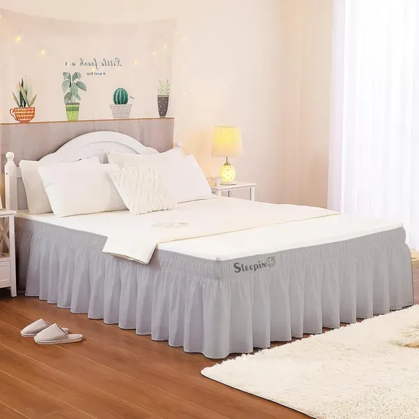 Grey_Wrinkle_Free_Brushed_Microfiber_Wrap_Around_Easy_Elastic_Fit_Bed_Cover