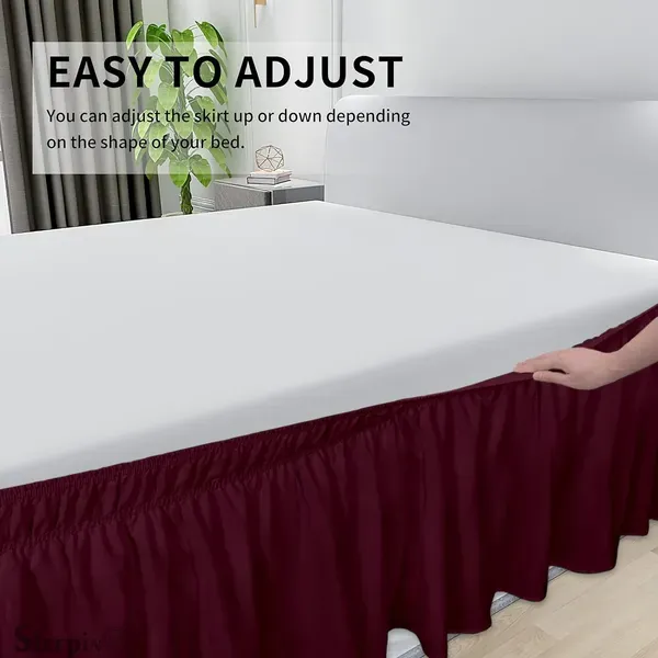 Wine_Wrinkle_Free_Brushed_Microfiber_Wrap_Around_Easy_Elastic_Fit_Bed_Skirt