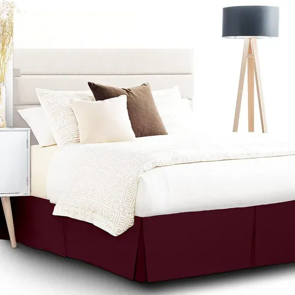 Wine_Easy_Fit_Box_Pleated_Bed_Skirt
