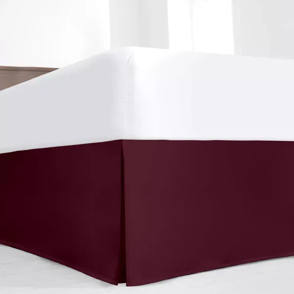 Wine_Easy_Fit_Box_Pleated_Bed_Skirt