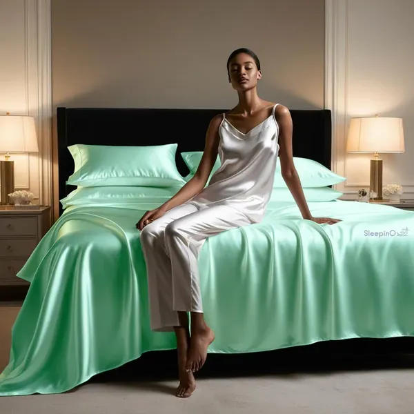 Aqua_Green_Sleepino_Luxurious_Satin_Pillow_Covers_Dreamy_Romantic_Night_Cover