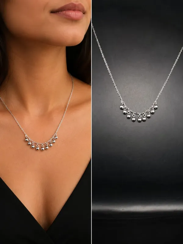 Flagged:_Invalid_Product_Code_-_Silver_925_Sterling_Silver_Beaded_Dangle_Necklace_For_Women