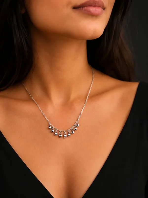 Flagged:_Invalid_Product_Code_-_Silver_925_Sterling_Silver_Beaded_Dangle_Necklace_For_Women