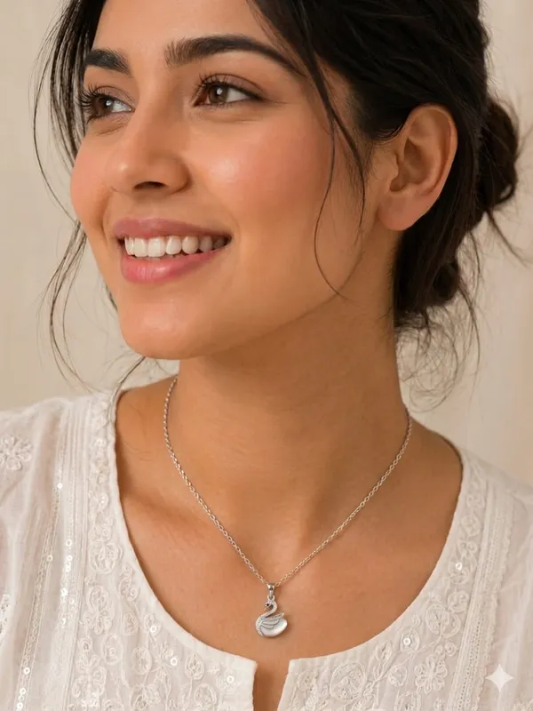 Silver_925_Sterling_Silver_Swan_Cubic_Zirconia_Pendant_Necklace_For_Women
