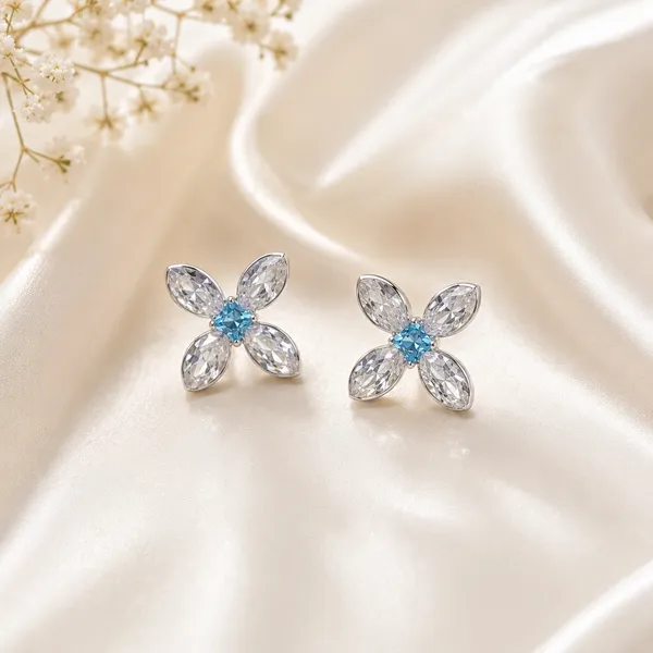Silver_925_Sterling_Silver_Floral_Blue_Stone_Stud_Earrings_For_Women