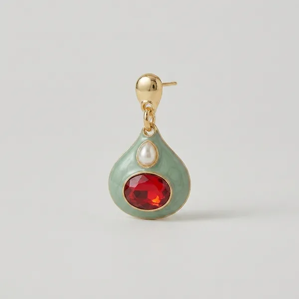 Jade_Green_Red_Stone_Pearl_Anti_Tarnish_Drop_Earrings_For_Women