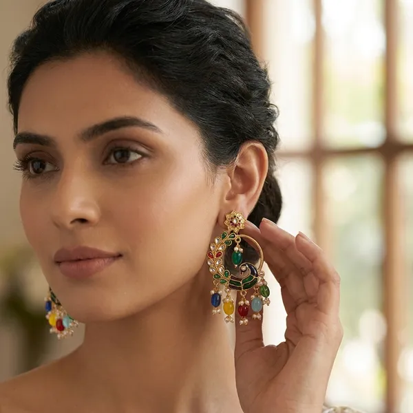 Golden_Green_Kundan_Meenakari_Peacock_Jhumka_Earrings_For_Women