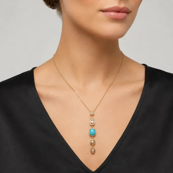 Golden_Turquoise_Anti_Tarnish_Crystal_Drop_Pendant_Necklace_For_Women