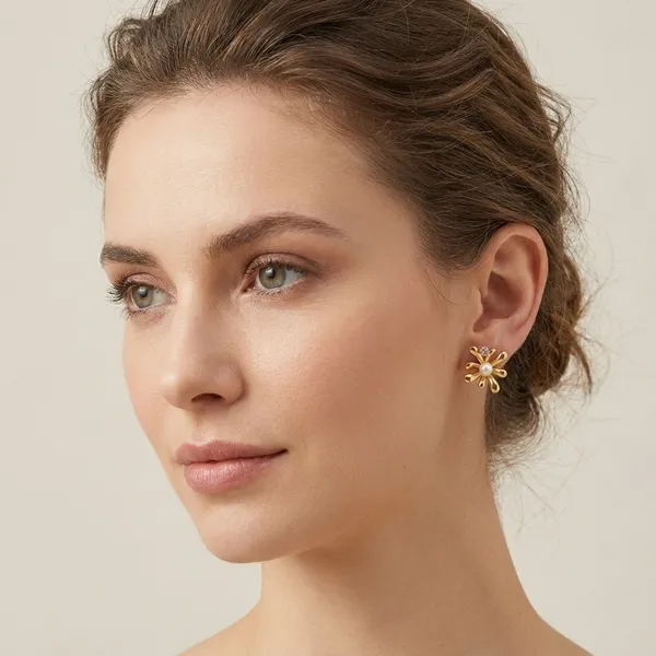 Golden_Anti_Tarnish_Flower_Pearl_Pink_Stone_Stud_Earrings_For_Women