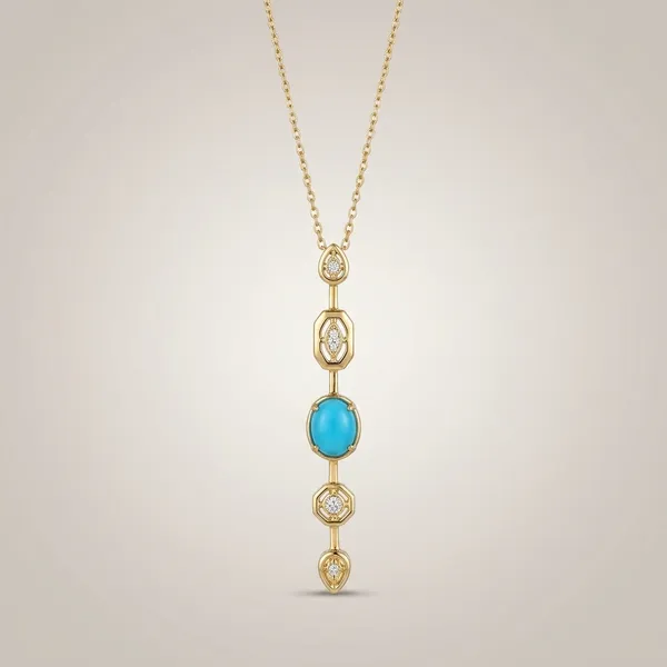 Golden_Turquoise_Anti_Tarnish_Crystal_Drop_Pendant_Necklace_For_Women