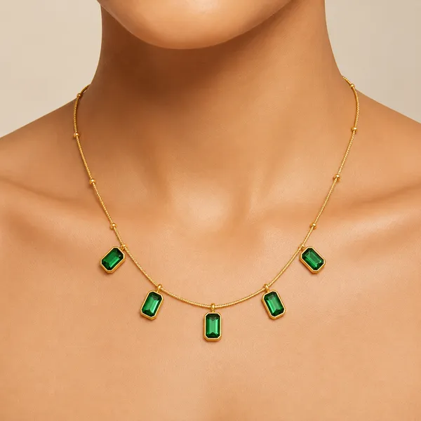 Golden_Emerald_Green_Stone_Anti_Tarnish_Necklace_And_Earrings_Set_For_Women