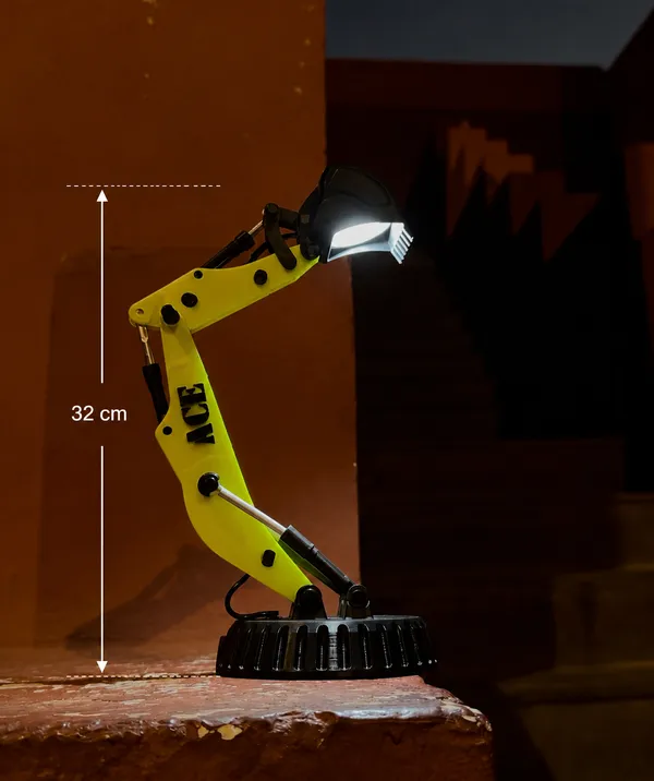 Yellow_Pla_Plastic_Industrial_Excavator_Led_Desk_Lamp