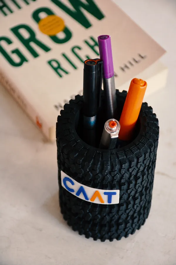 Black_Pla_Plastic_Tyre_Shape_Pen_Holder_Desk_Organizer
